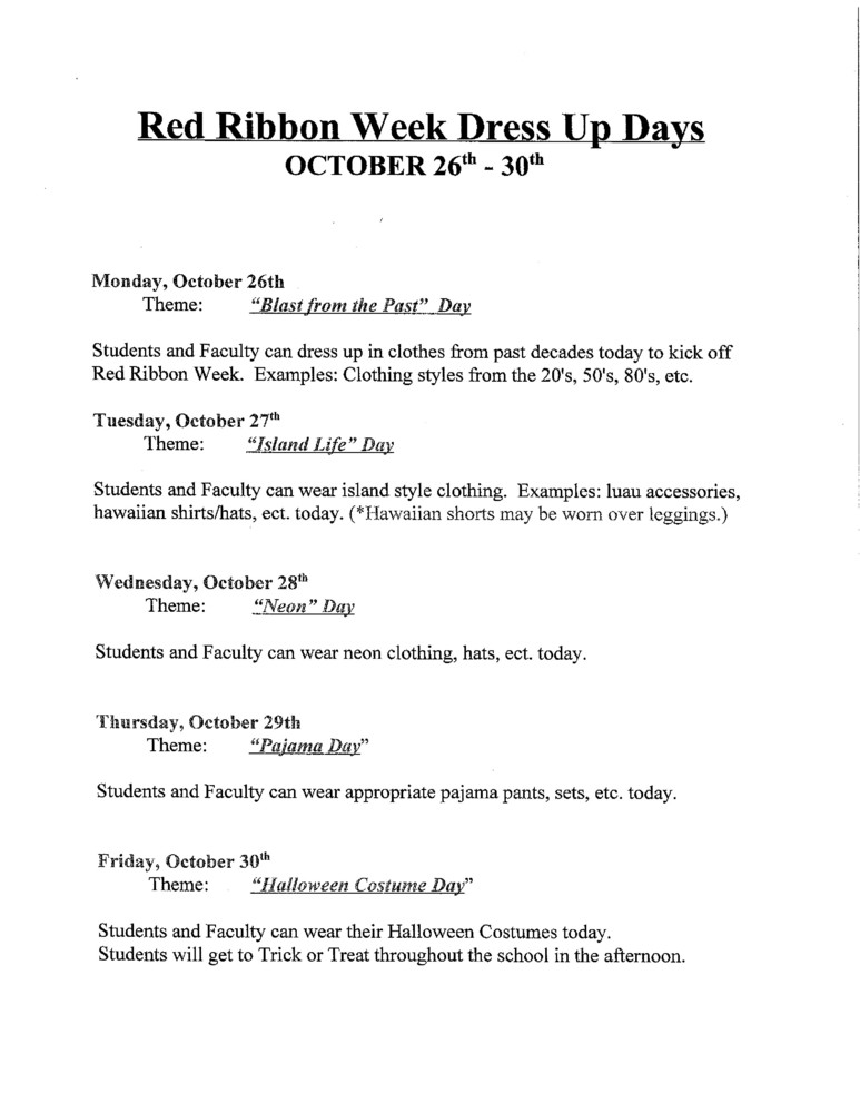 RED RIBBON WEEK