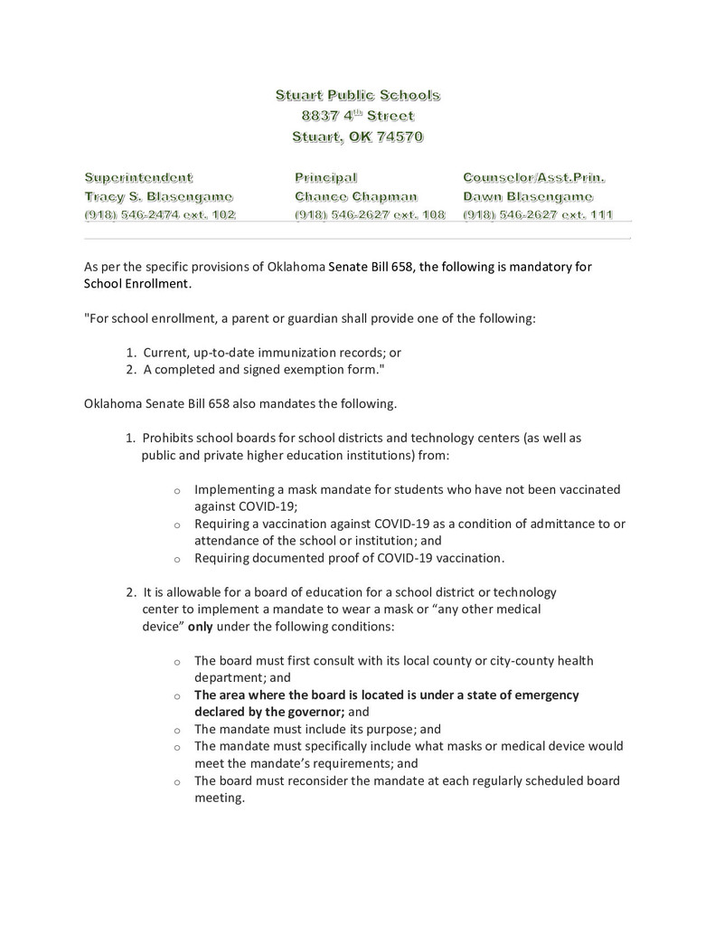 Mask Mandate Legislation