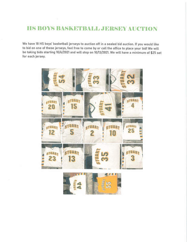 HS Boys Basketball Jersey Auction Stuart Public Schools